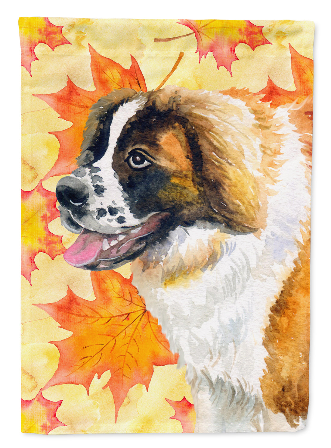Saint Bernard Fall Garden Flag Mailbox Decorative Yard Banner Outside Patio Artwork for Flower Beds, Garden Size, Multicolor