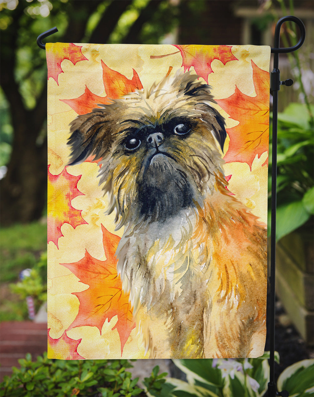 Brussels Griffon Fall Garden Flag Mailbox Decorative Yard Banner Outside Patio Artwork for Flower Beds, Garden Size, Multicolor