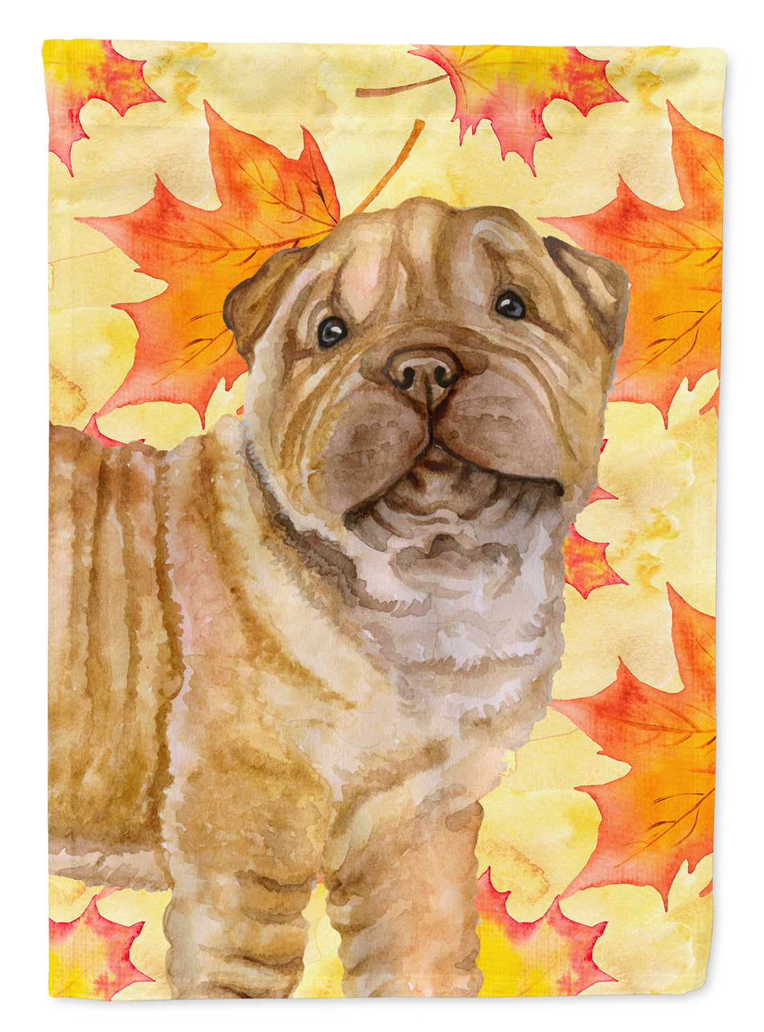 Shar Pei Puppy Fall Garden Flag Mailbox Decorative Yard Banner Outside Patio Artwork for Flower Beds, Garden Size, Multicolor