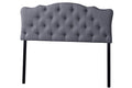 Baxton Studio Rita Modern and Contemporary Full Size Grey Fabric Upholstered Button-tufted Scalloped Headboard