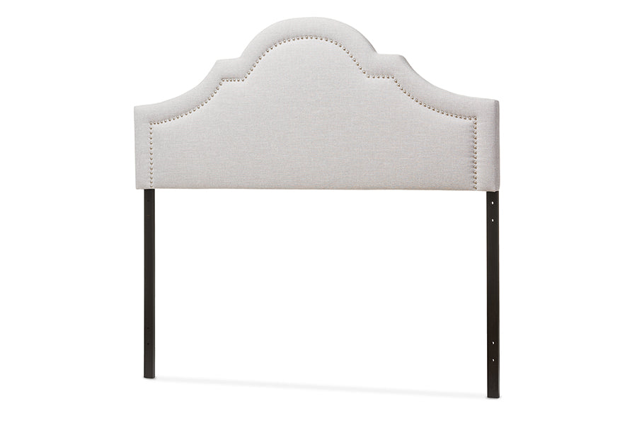 Baxton Studio Rita Modern and Contemporary Grayish Beige Fabric Upholstered King Size Headboard