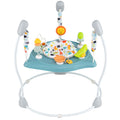 Baby Jump and Play Activity Center with Rotatable Seat and Interactive Toys-Blue - Color: Blue