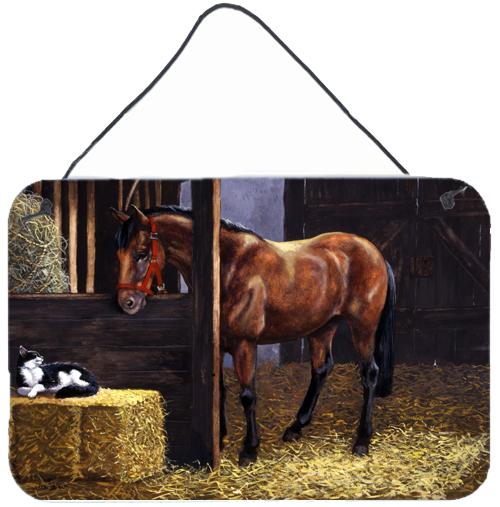 At The Gate Springer Spaniel Wall or Door Hanging Prints Aluminum Metal Sign Kitchen Wall Bar Bathroom Plaque Home Decor, 8HX12W, Multicolor