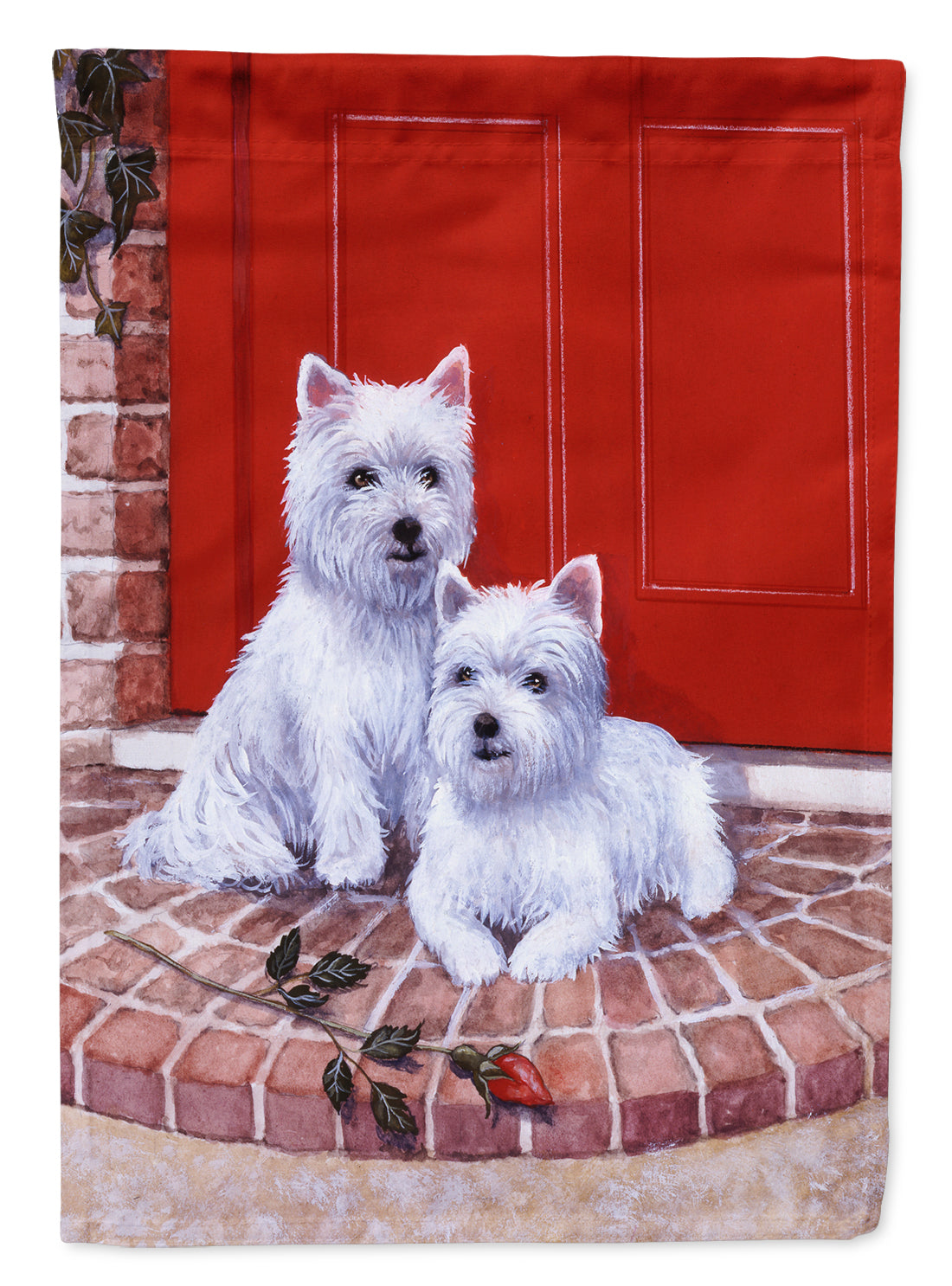 Red Door Westies Garden Flag Mailbox Decorative Yard Banner Outside Patio Artwork for Flower Beds, Garden Size, Multicolor