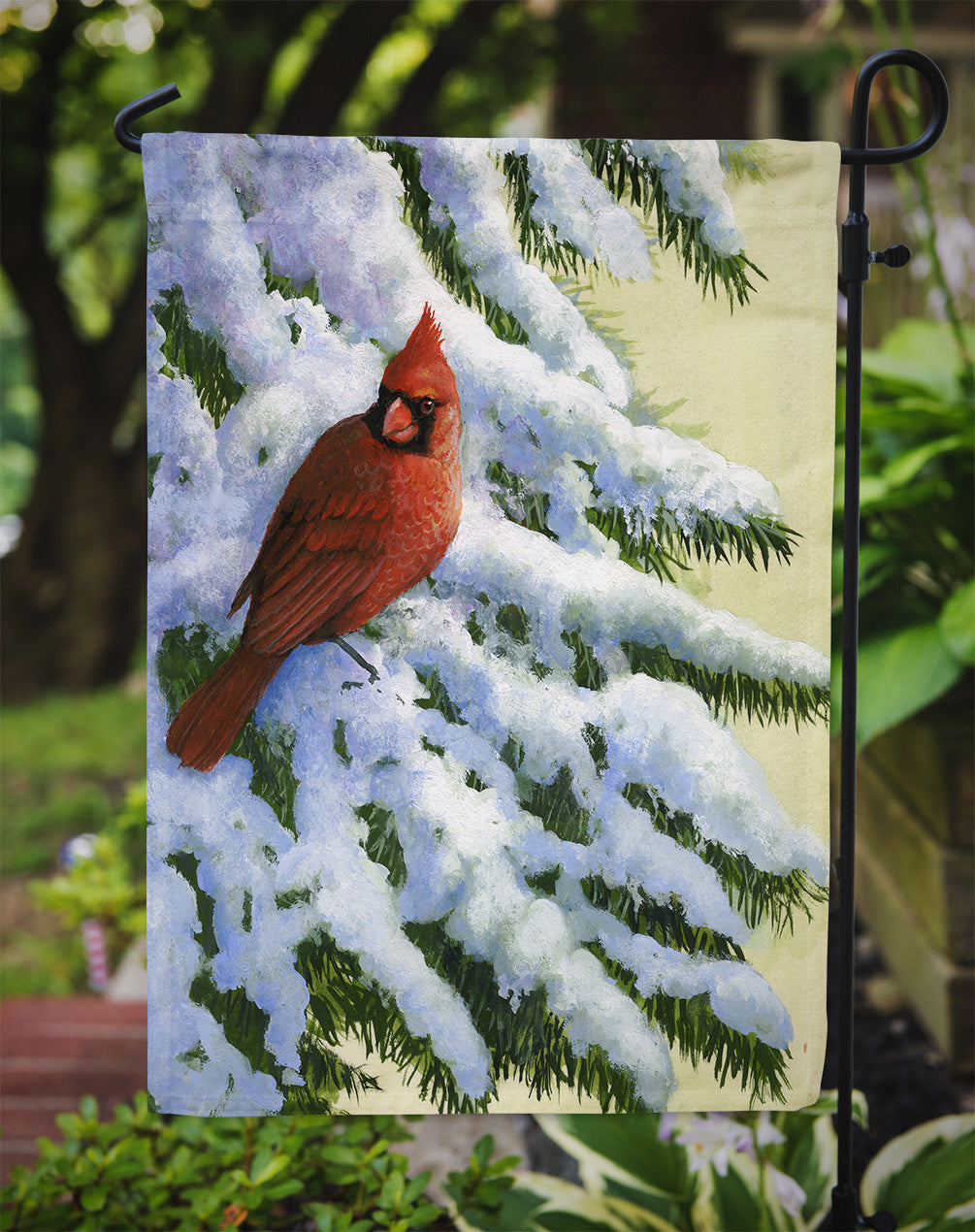 Red Cardinal by Daphne Baxter Garden Flag Mailbox Decorative Yard Banner Outside Patio Artwork for Flower Beds, Garden Size, Multicolor