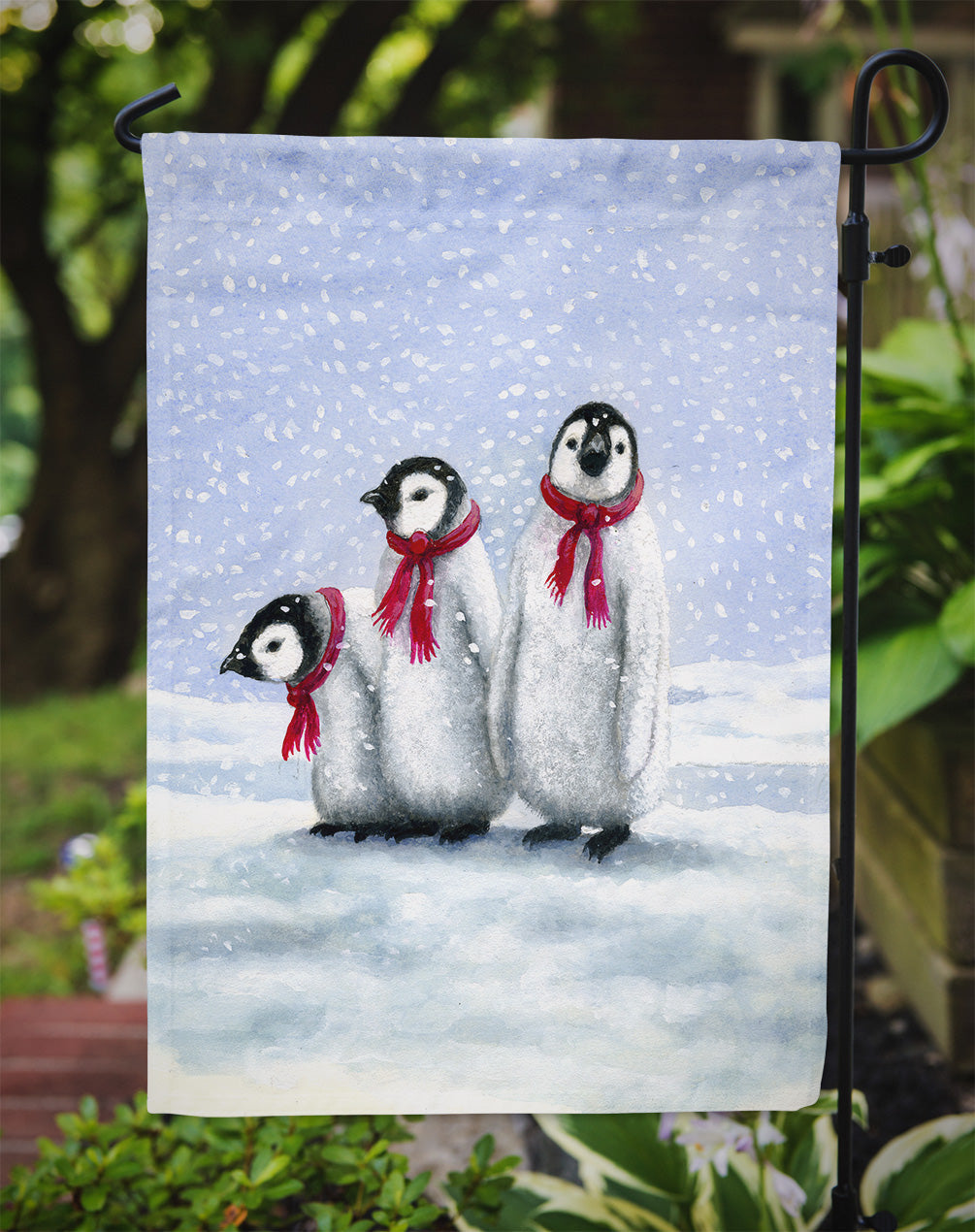 Penguins by Daphne Baxter Garden Flag Mailbox Decorative Yard Banner Outside Patio Artwork for Flower Beds, Garden Size, Multicolor