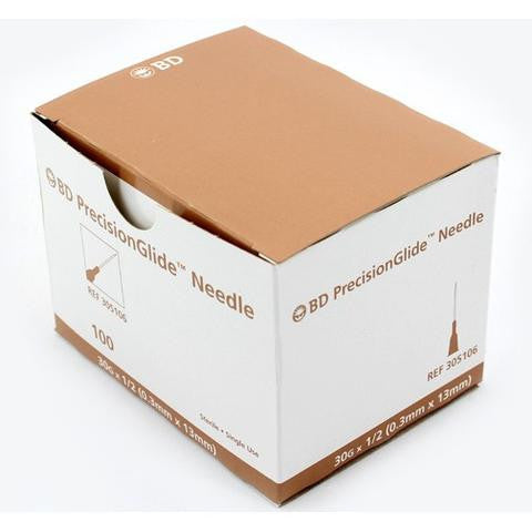 BD PrecisionGlide™ 30 G x 1/2" Hypodermic Needles - 305106