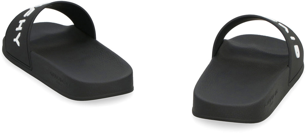 GIVENCHY Stylish Slide Sandals with Logo - 3 cm Rubber Sole