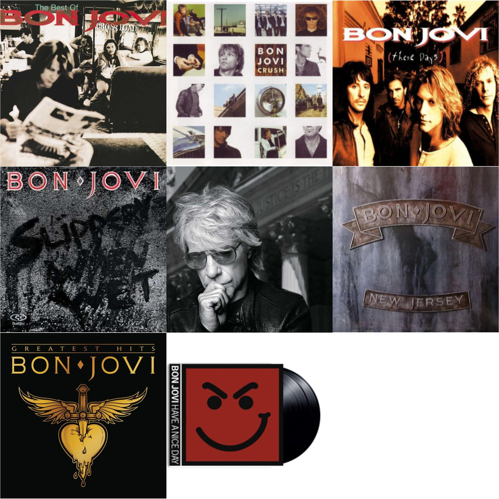 Greatest Hits (2LP) & Cross Road (2LP) & 2020 (2LP/Gold Vinyl) & Slippery When Wet (180G) & New Jersey (180G) & These Days (180G) & Crush (180G) & Have A Niceday (180G)