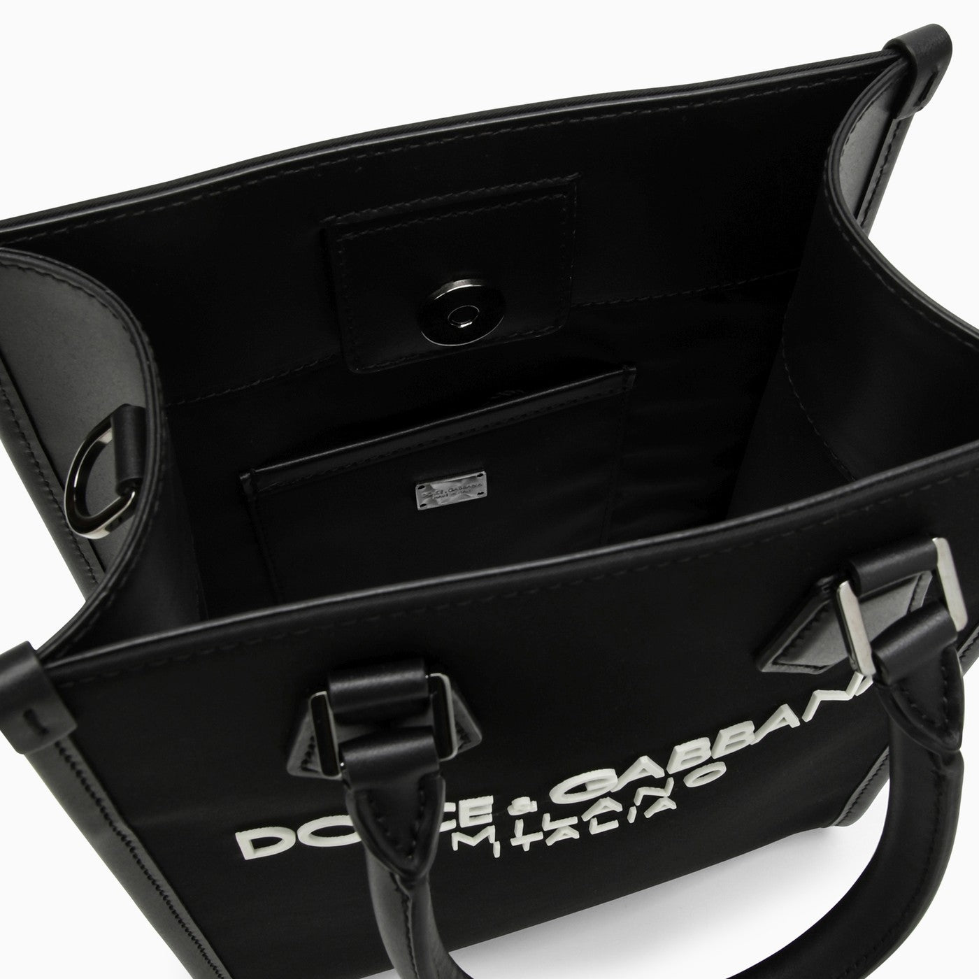 Dolce&Gabbana Small Black Nylon Bag With Logo