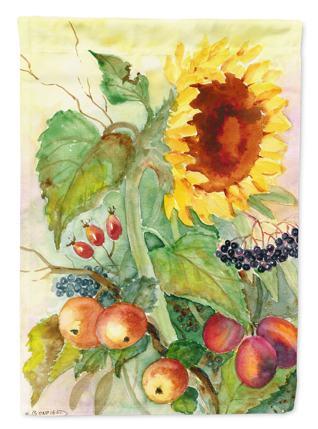 Autumn Flowers II by Maureen Bonfield Garden Flag Mailbox Decorative Yard Banner Outside Patio Artwork for Flower Beds, Garden Size, Multicolor