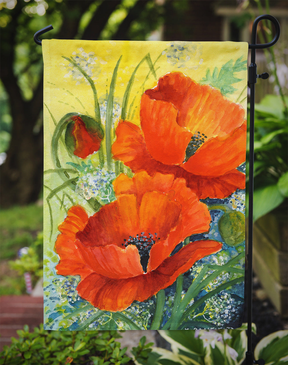 Poppies by Maureen Bonfield Garden Flag Mailbox Decorative Yard Banner Outside Patio Artwork for Flower Beds, Garden Size, Multicolor
