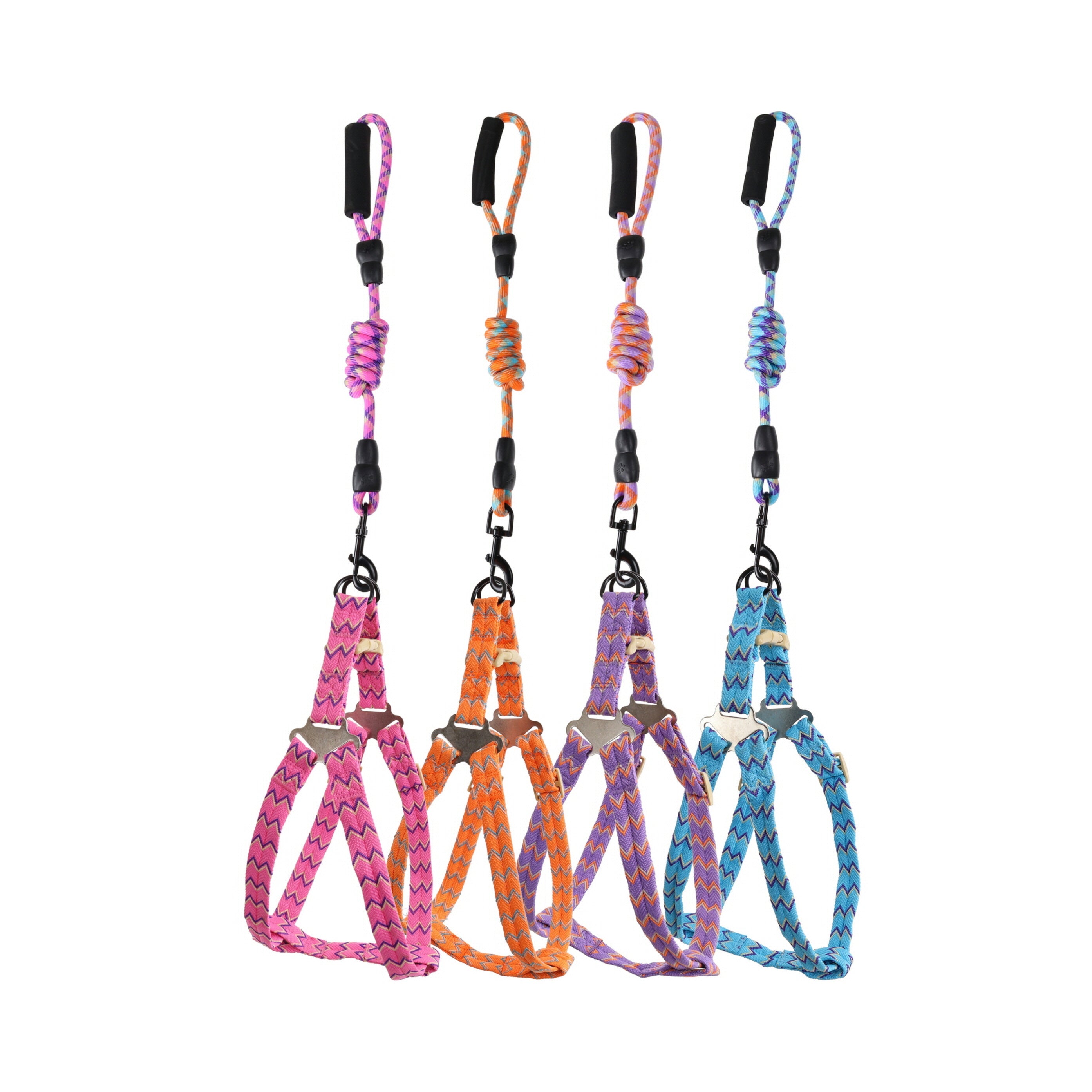 Bonita Pet: Zig-Zag Dog Harness and Leash Set - MEDIUM