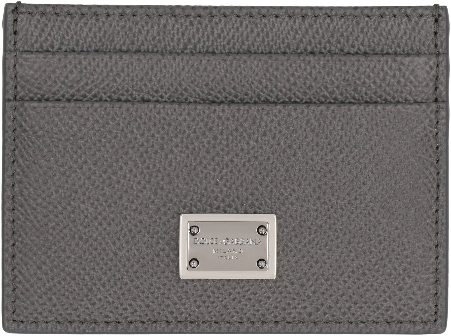 DOLCE & GABBANA Mini Leather Card Holder with Dauphine Print