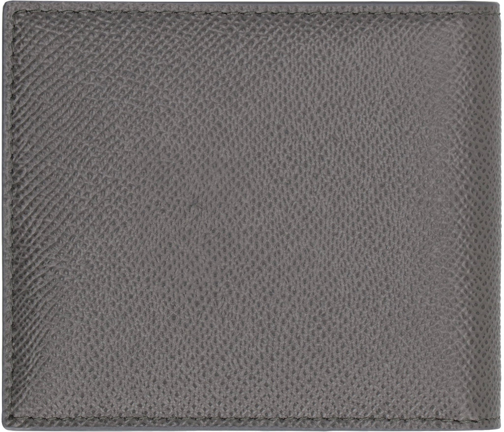 DOLCE & GABBANA Leather Flap-Over Wallet - Compact Size