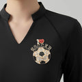 I LOVE SOCCER Rhinestone Pave Pin Brooch