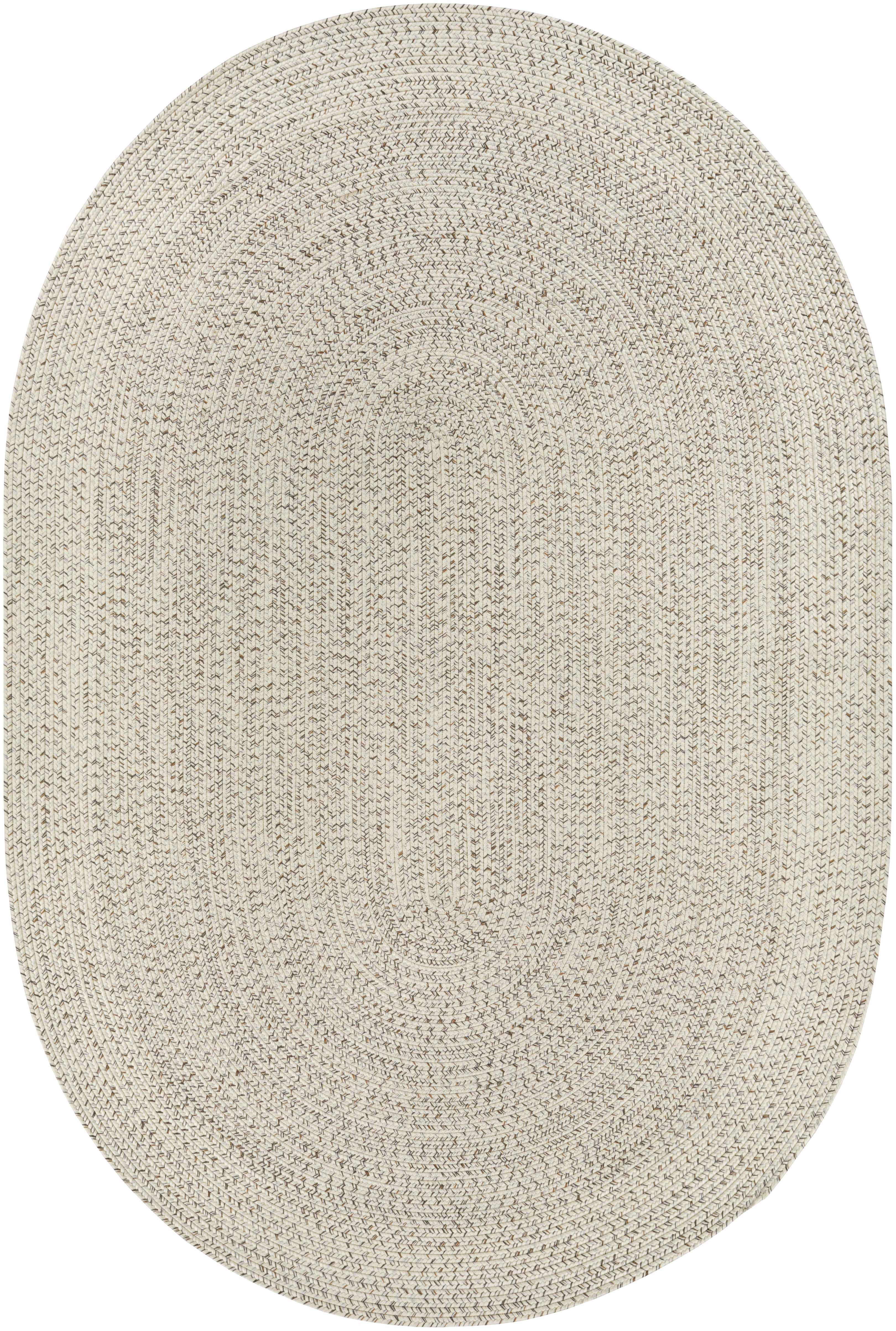 Beige Braided Faux Jute Outdoor Rug