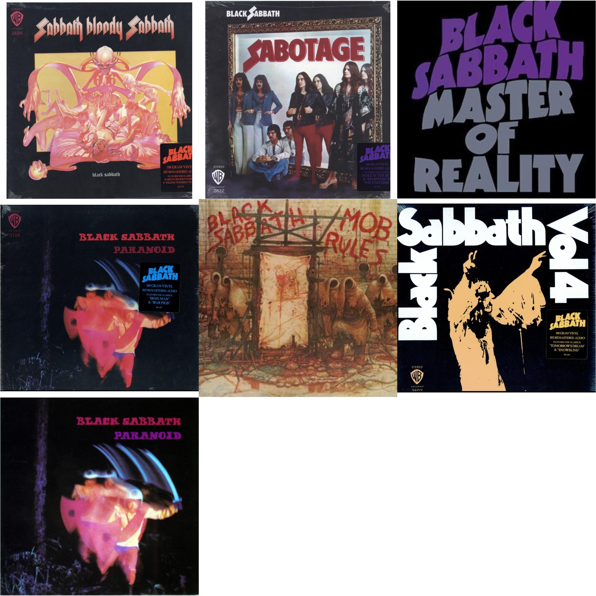 Sabotage (180G) & Vol. 4 (180G) & Sabbath Bloody Sabbath (180G) & Paranoid (180G) & Paranoid & Master Of Reality & Mob Rules (Deluxe/2LP)