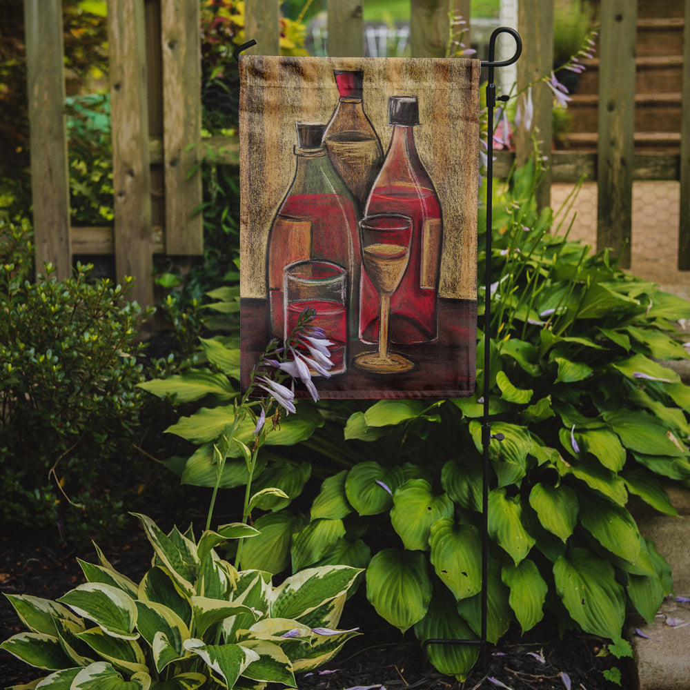 Bottles and Glasses Wine Garden Flag Mailbox Decorative Yard Banner Outside Patio Artwork for Flower Beds, Garden Size, Multicolor