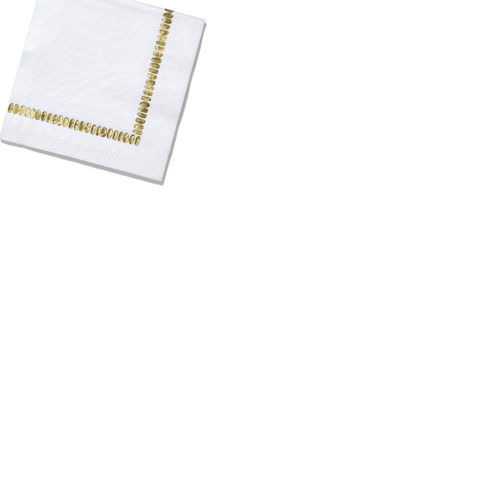 White Brushstroke Cocktail Napkins (25 per pack)