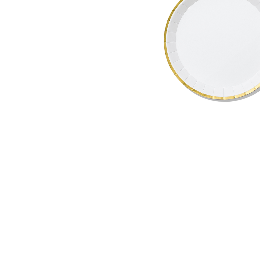 White and Gold Classic Small Plates (10 per pack)