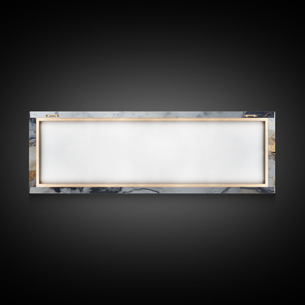 Silver Marble Canvas Wall Art, Abstract Canvas Art, Panoramic Art, Extra Large Wall Art, Marble Wall Decor, Large Canvas Art, Modern Art