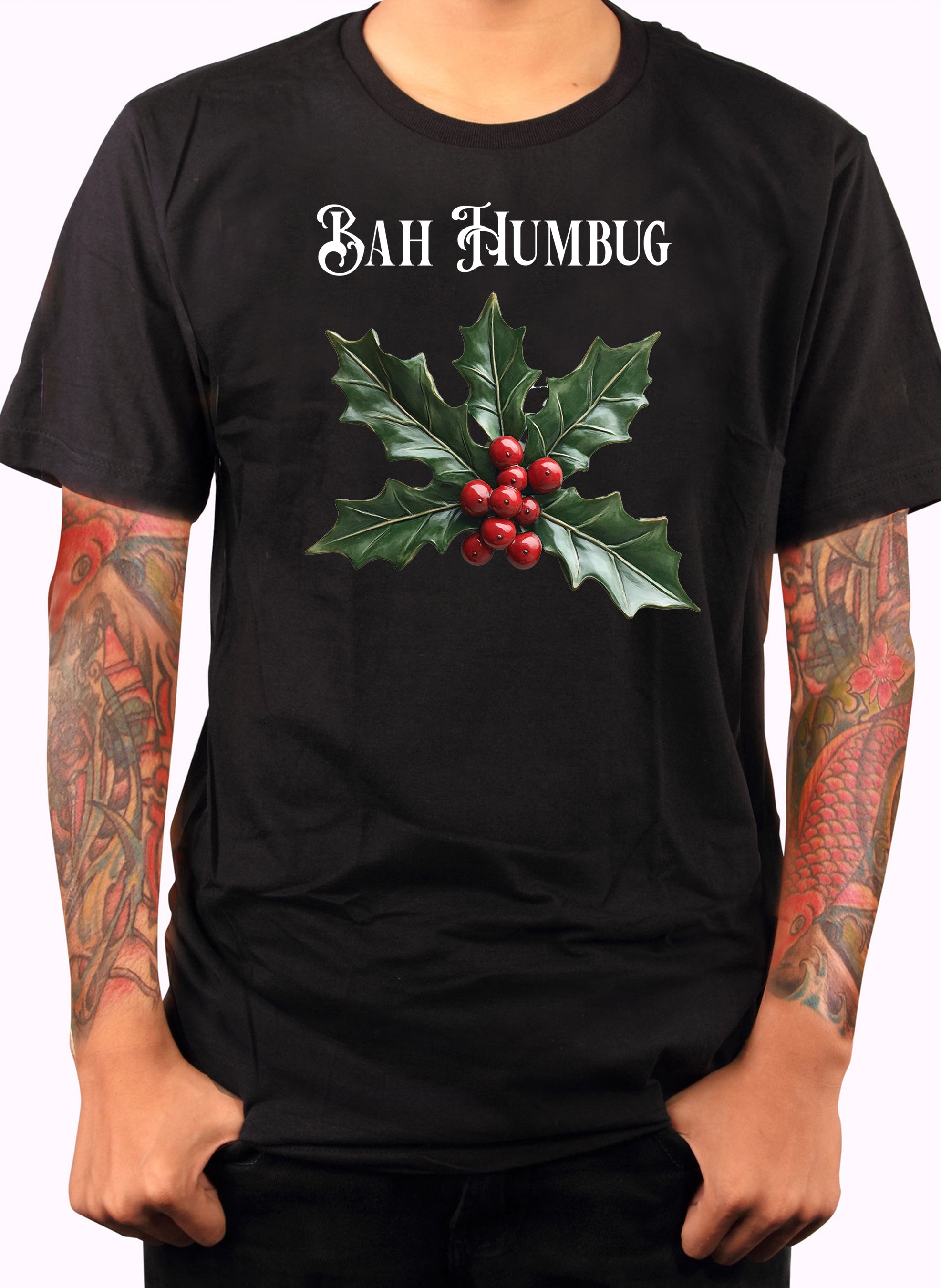 Bah Humbug Holly Branch T-Shirt