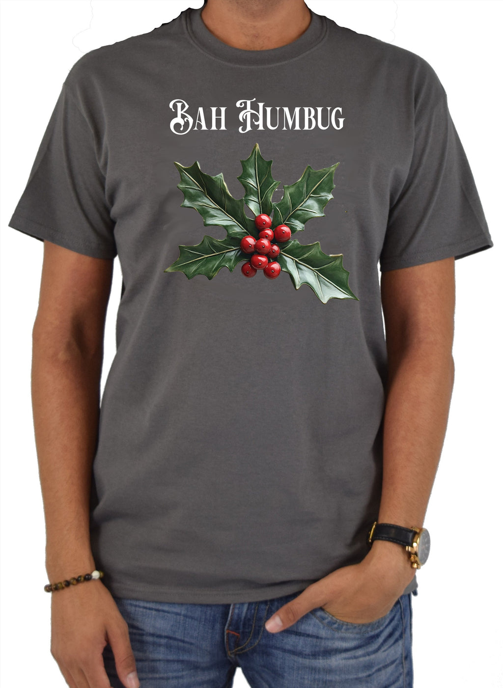 Bah Humbug Holly Branch T-Shirt