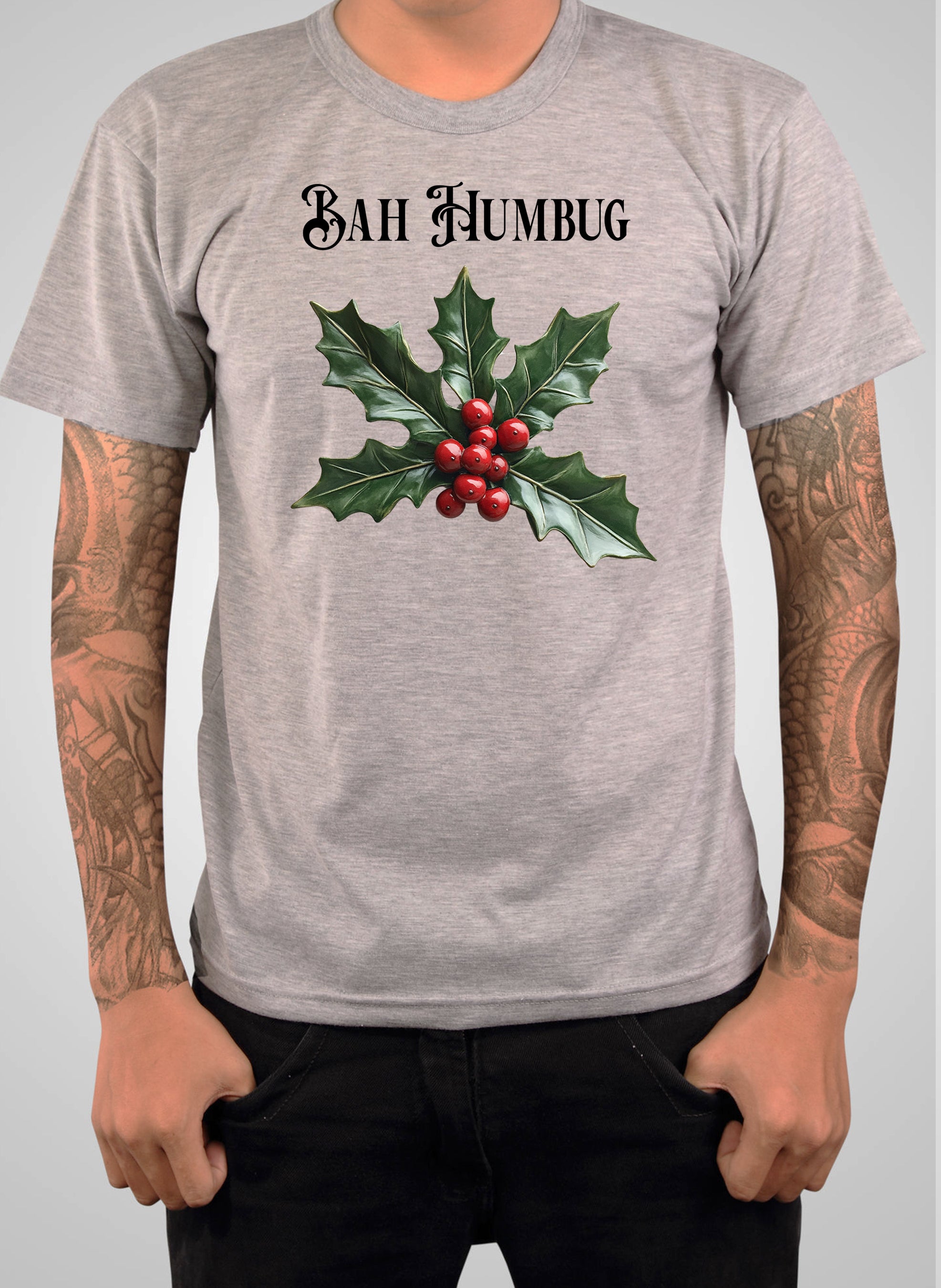 Bah Humbug Holly Branch T-Shirt