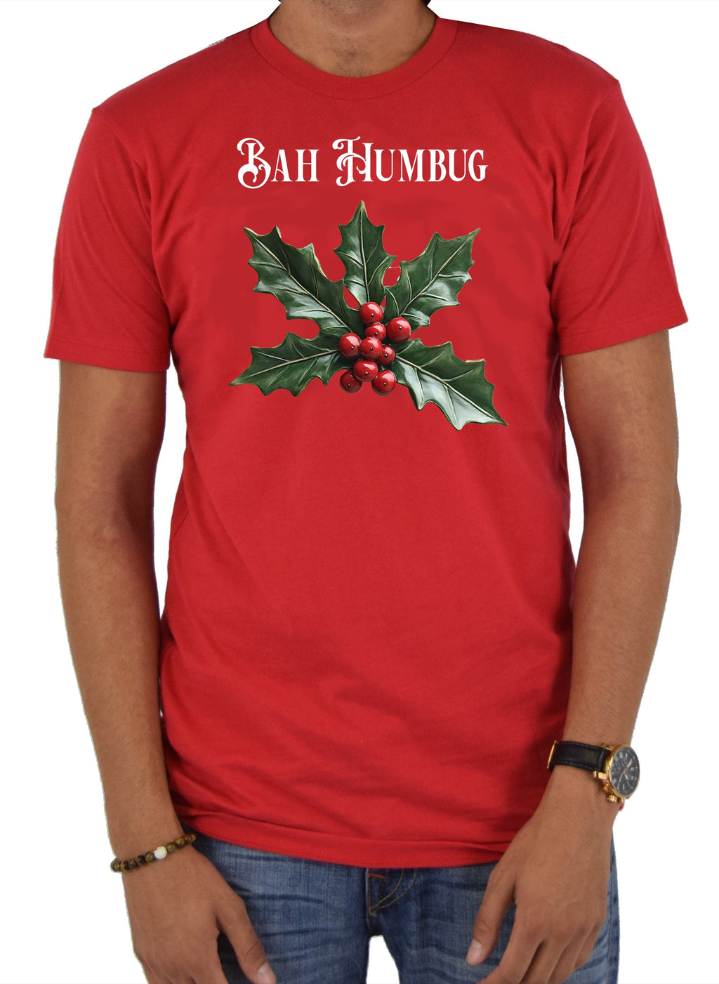 Bah Humbug Holly Branch T-Shirt