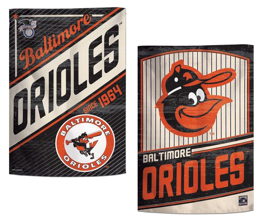 Baltimore Orioles Garden Flag 2 Sided Retro Classic Logo