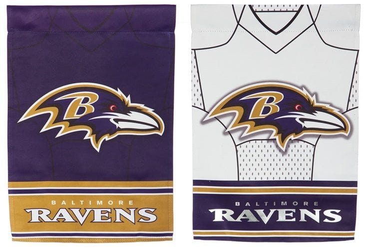Baltimore Ravens Garden Flag 2 Sided Foil Jersey