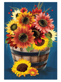 Barrel of Blooms 2 Sided Garden Flag
