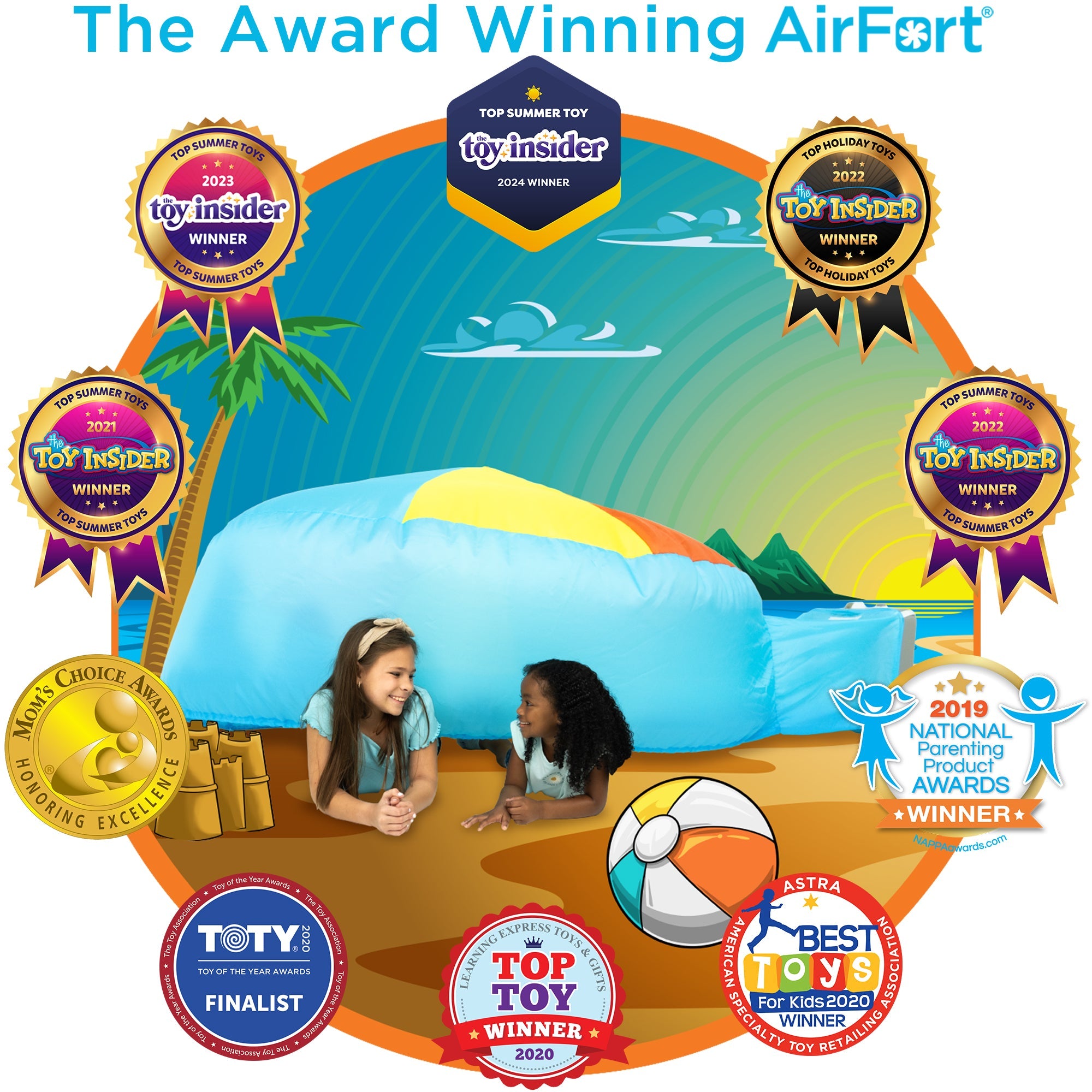 The Original AirFort - Beach Ball Blue