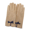 Bow Pointed Faux Suede Smart Touch Gloves