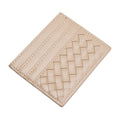 Faux Leather Basket Weave Card Holder Wallet