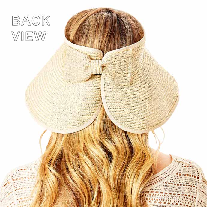 Talk To The Sand Message Roll Up Foldable Visor Sun Hat