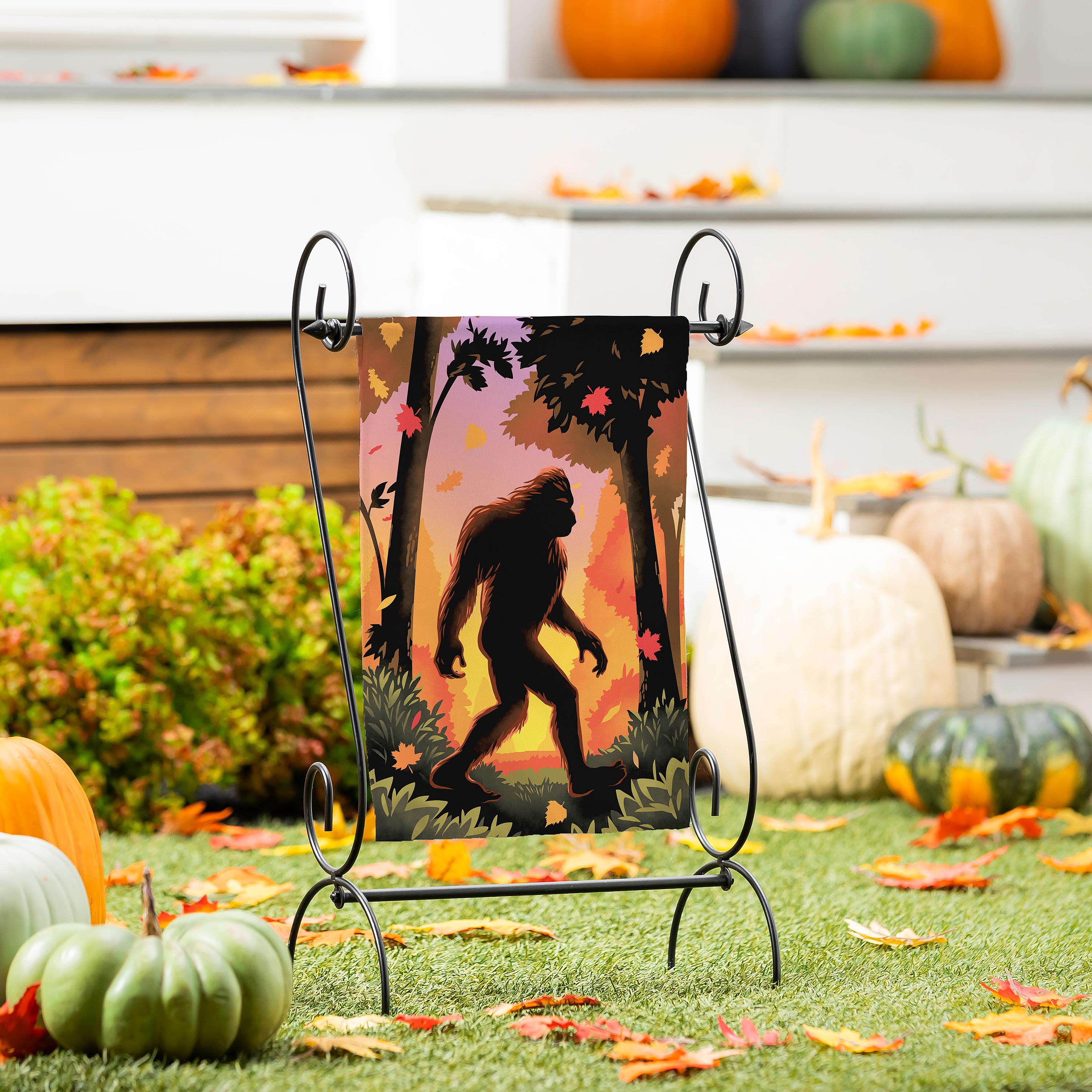Bigfoot 2 Sided Fall Garden Flag