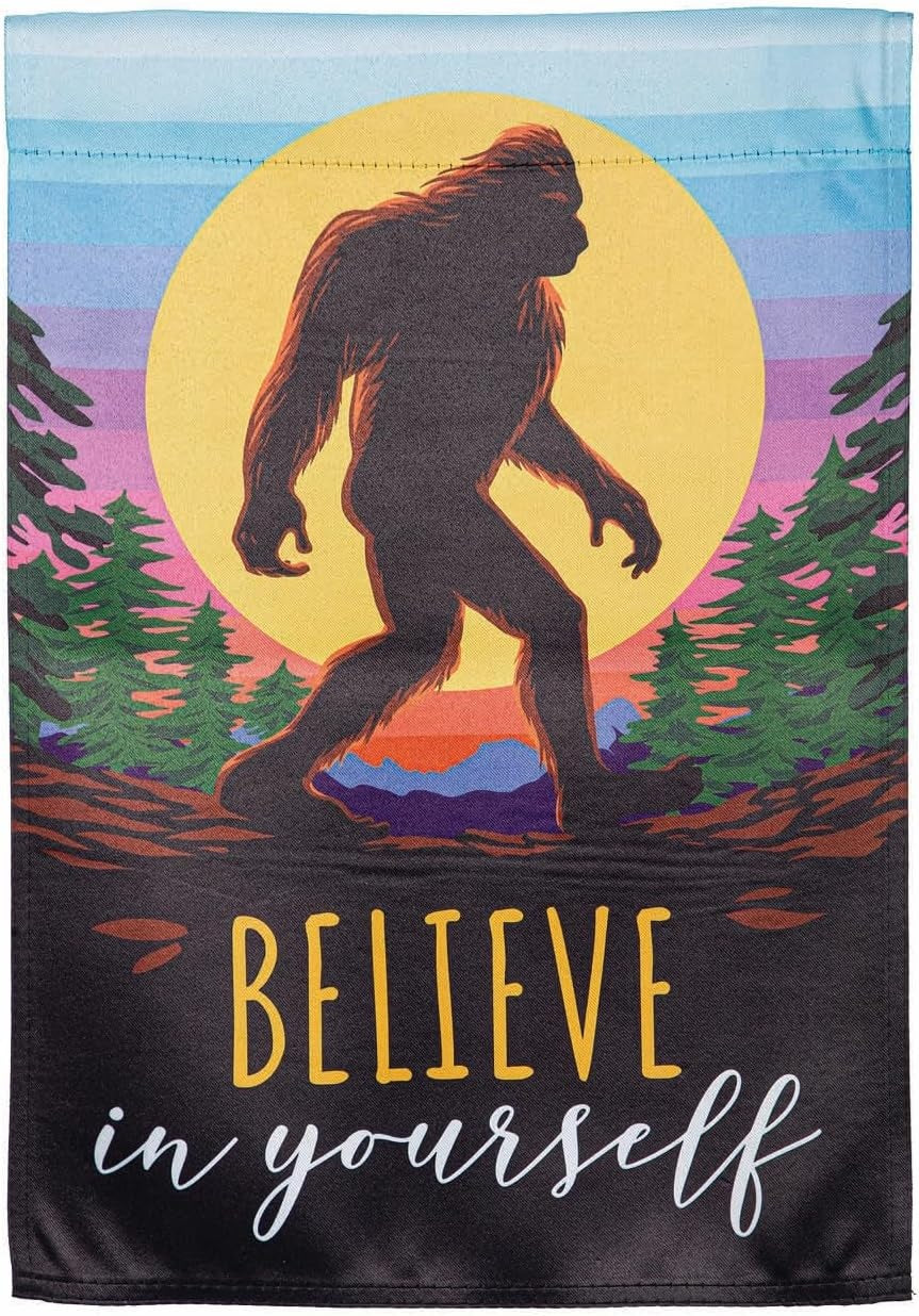 Bigfoot Believe In Yourself 2 Sided Garden Flag