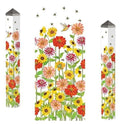 Birds and Bees Art Pole 40 Inches Tall Sunflowers