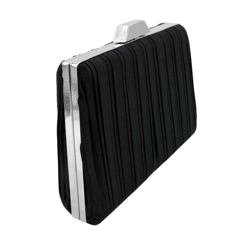 Pleated Evening Clutch Crossbody Bag