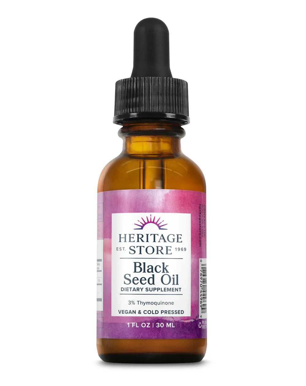 Heritage Store Cold-Pressed Black Seed Oil, 1 Fl. Oz.