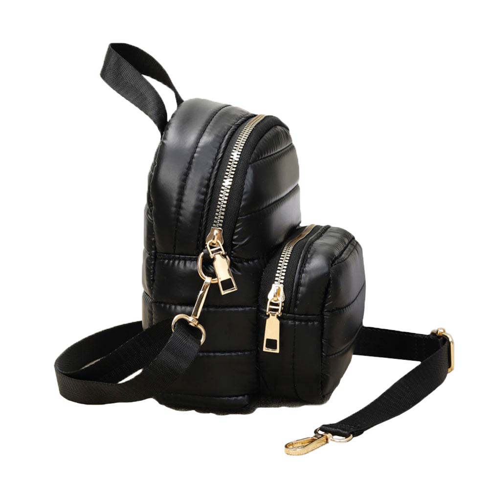 Solid Puffer Mini Backpack Bag