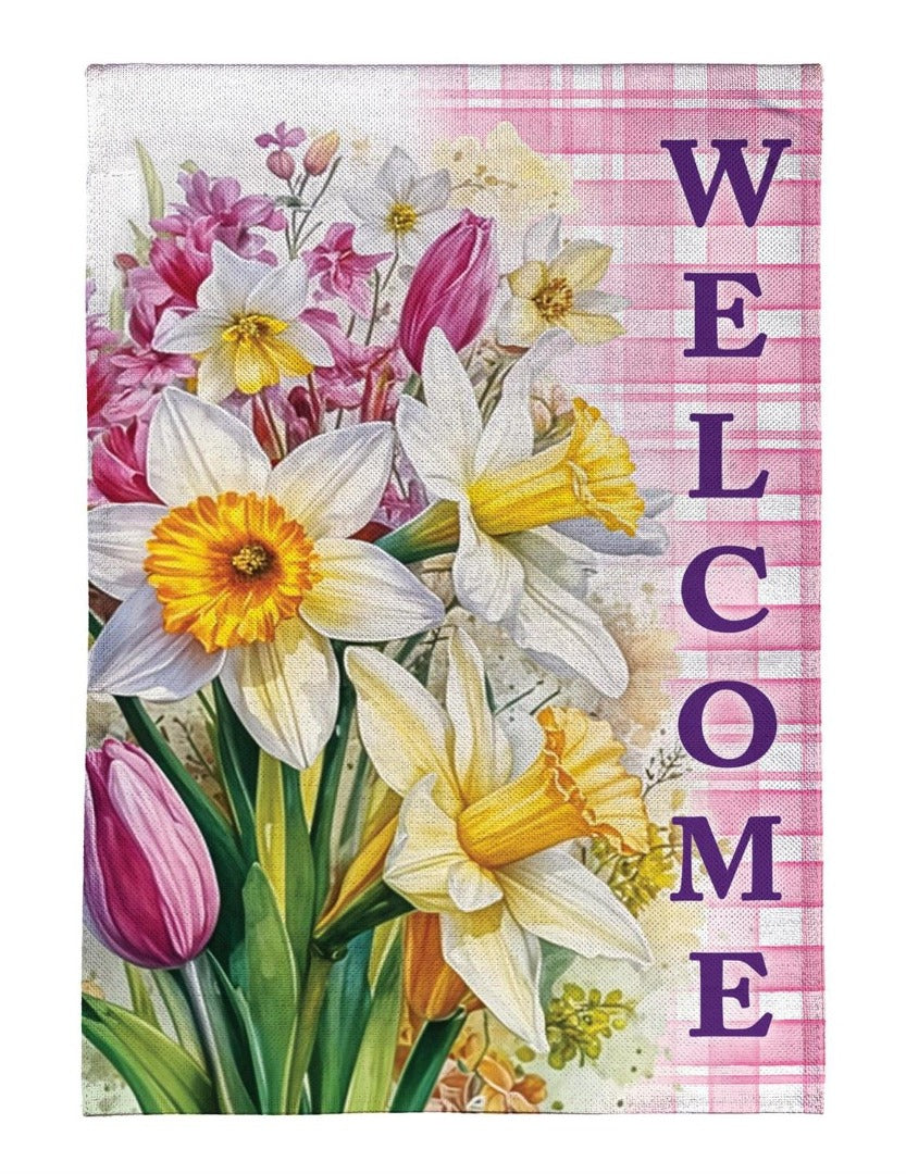 Blooming Buttercups 2 Sided Garden Flag