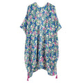 Flower Patterned Cover Up Kimono Poncho