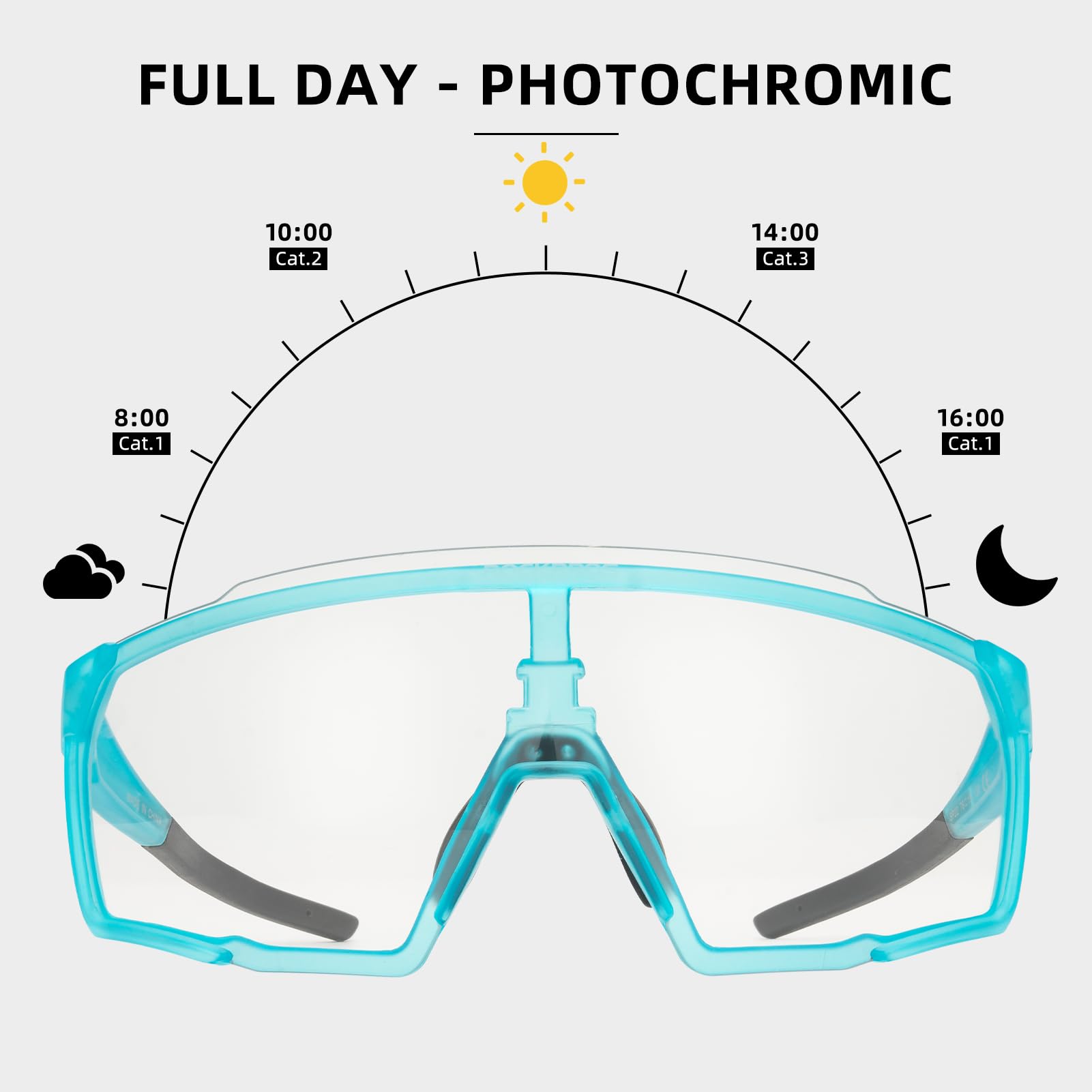 Polarised Full-Lens Sunglasses for Outdoor Sports