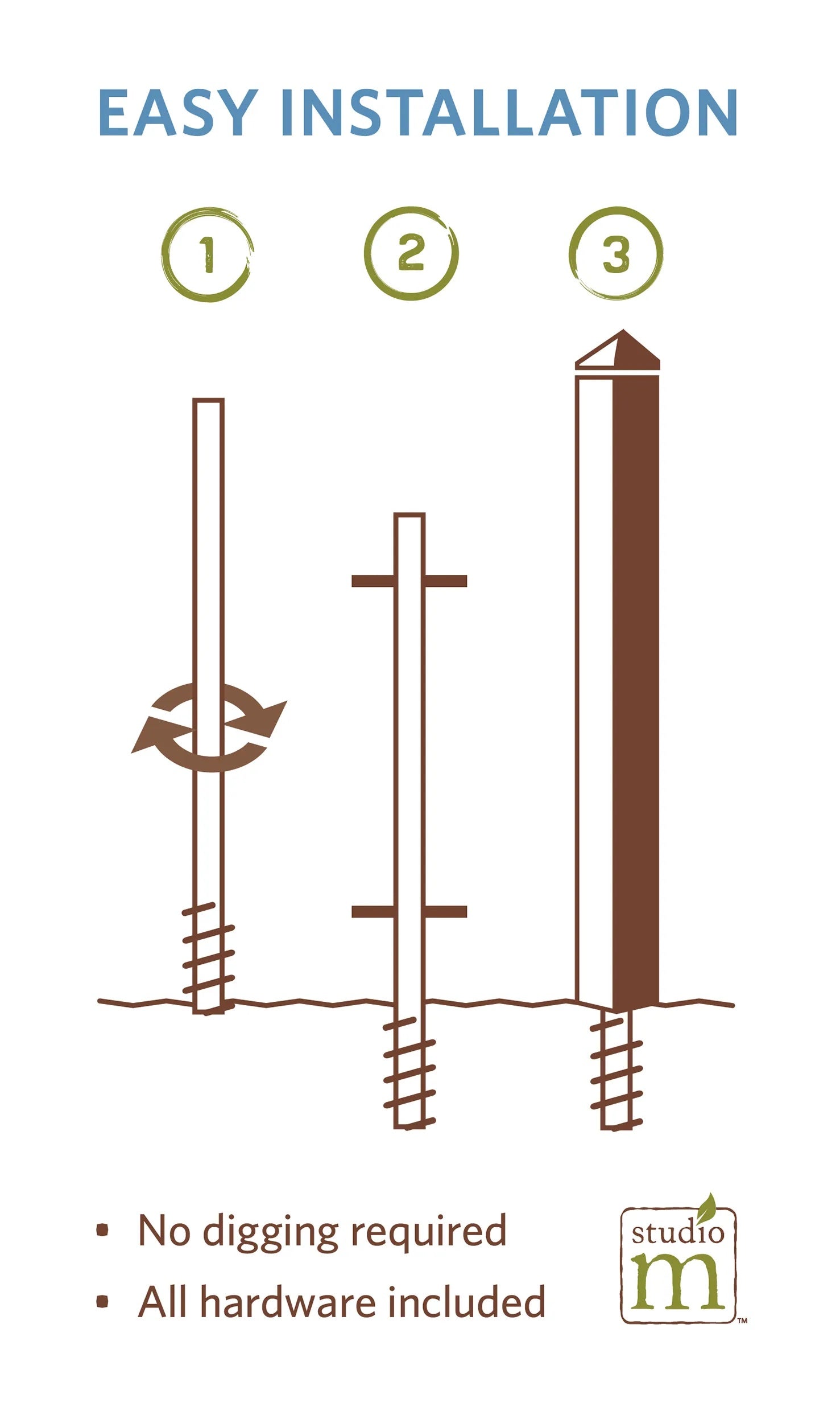 Bohemian Blue 60 Inch Art Pole