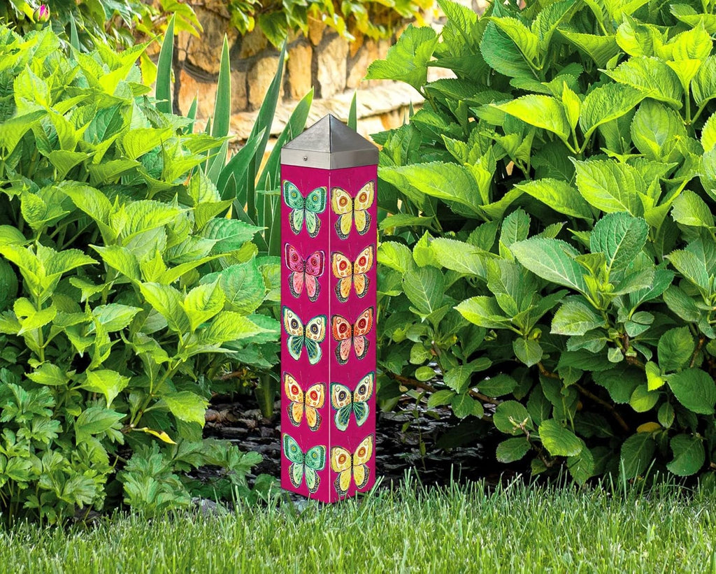 Bohemian Flutters Art Pole Butterflies 20 Inches