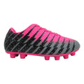 Bolt Kids Firm Ground Soccer Cleats – Pink/Black/Silver