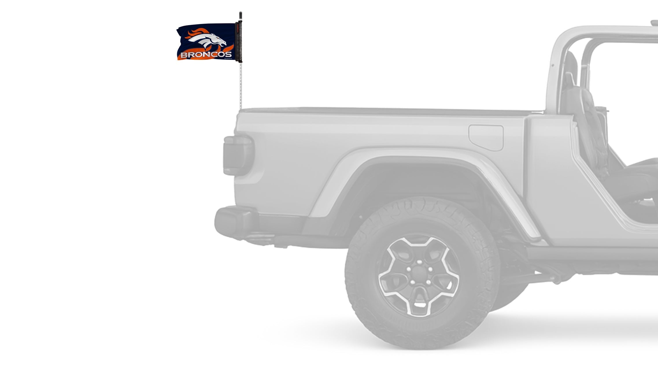 Denver Broncos 11"x17" Forever Wave Flag for Jeep Wrangler YJ 1986-1995